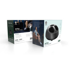 A Photo Of Green Lion AirFlex Foot Massager 50W - Black | Adjustable Intensity, Remote Control, and Air Compression