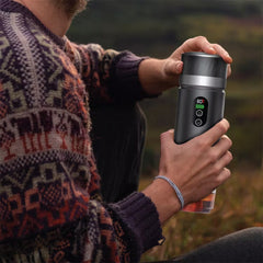 A Photo Of Green Lion Campinas Portable Espresso Machine – 150mL - Gray