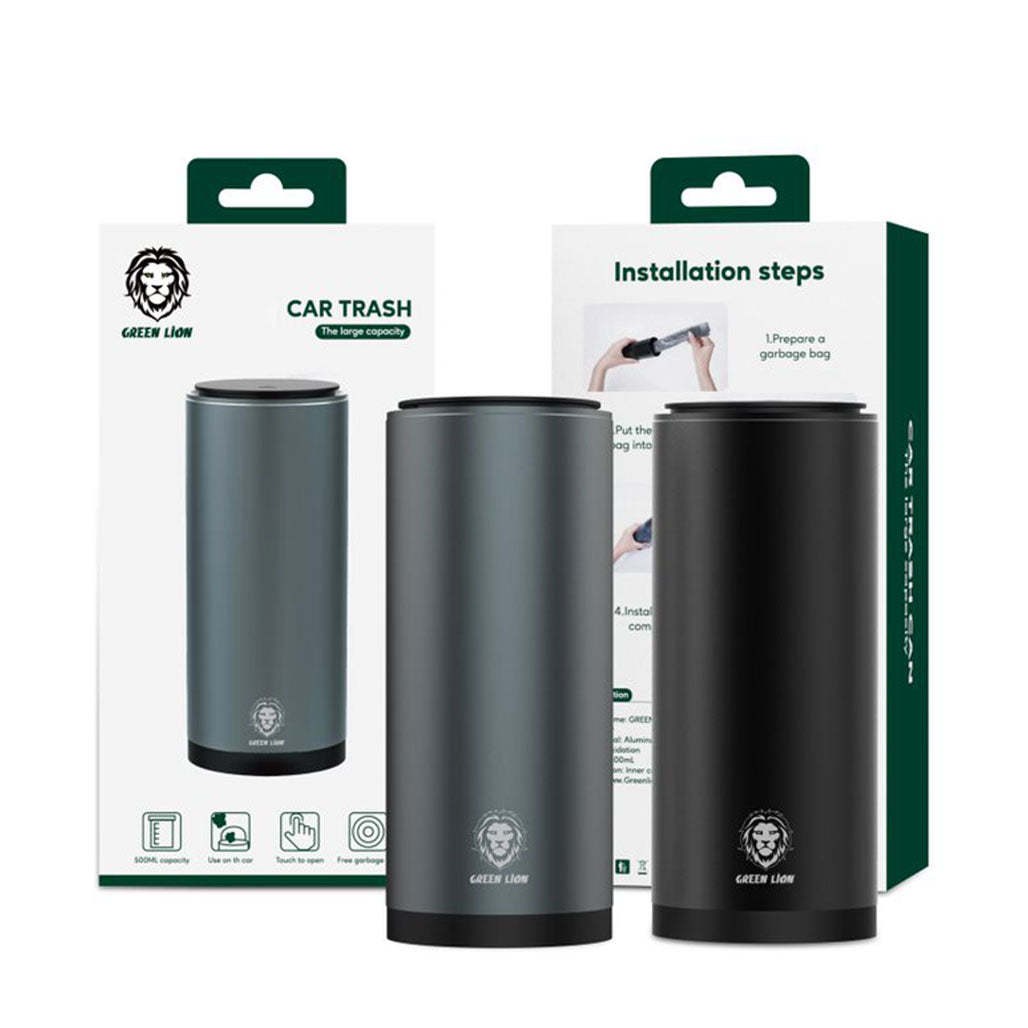 A Photo Of Green Lion Car Trash Can 500mL