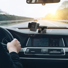 A Photo Of Green Lion Universal Extendable Phone Holder – Black | Secure Grip & Adjustable Arm for Smartphones 4.7”–6.7”