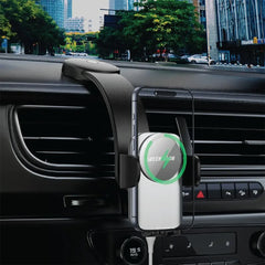 A Photo Of Green Lion Flex Charge Pro Phone Holder – Black, MagSafe Compatible, 15W Wireless Charging, 360° Rotation