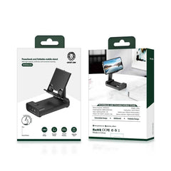 A Photo Of Green Lion GNFLDPBSTBK Powerbank And Foldable Mobile Stand 10000mAh