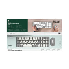 A Photo Of Green Lion GKM-300 Wireless Keyboard and Mouse Combo – Grey