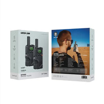 Green Lion GPX600 Long-Range Walkie Talkie – 16-Channel Two-Way Radio, 2500mAh Battery, Type-C Charging – Black