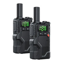 Green Lion GPX600 Long-Range Walkie Talkie – 16-Channel Two-Way Radio, 2500mAh Battery, Type-C Charging – Black