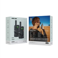 A Photo Of Green Lion GPX600 Long-Range Walkie Talkie – 16-Channel Two-Way Radio, 2500mAh Battery, Type-C Charging – Black