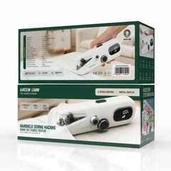 A Photo Of Green Lion Handheld Sewing Machine Portable 2000mAh
