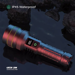 A Photo Of Green Lion Hyper Ray Pro LED Torch with Digital Display