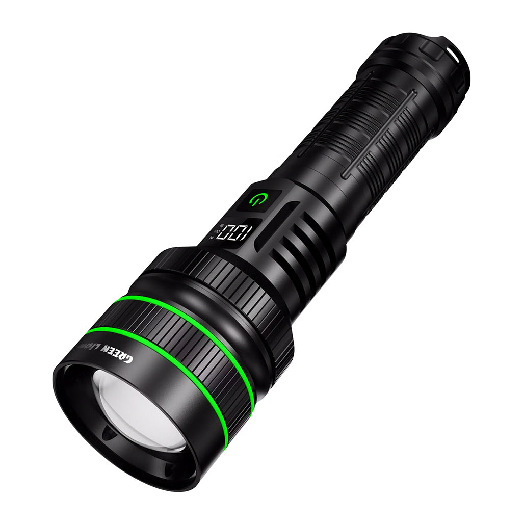 A Photo Of Green Lion Hyper Ray Pro LED Torch with Digital Display