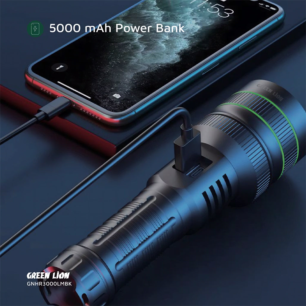 A Photo Of Green Lion Hyper Ray Pro LED Torch with Digital Display