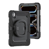 Green Lion Trioshield iPad Pro 11" Case with Pencil Holder, Adjustable Handle, and Shockproof Protection - Black
