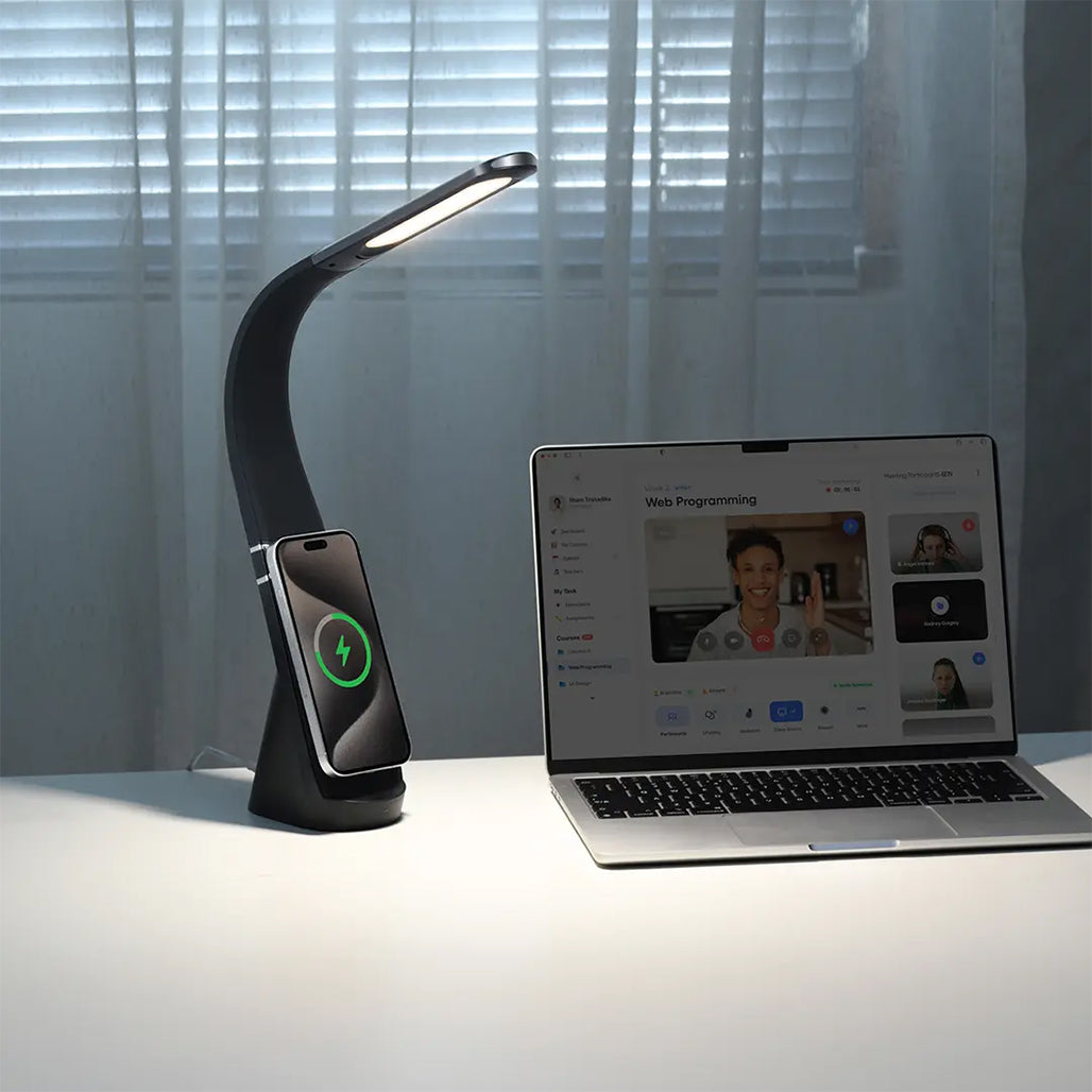 A Photo Of Green Lion Mag LED Desk Lamp - Black