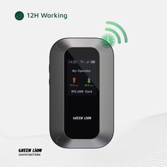 A Photo Of Green Lion WiFi 6 Portable MiFi Router – 4G LTE/3G Nano SIM, USB-C, 3000mAh Battery