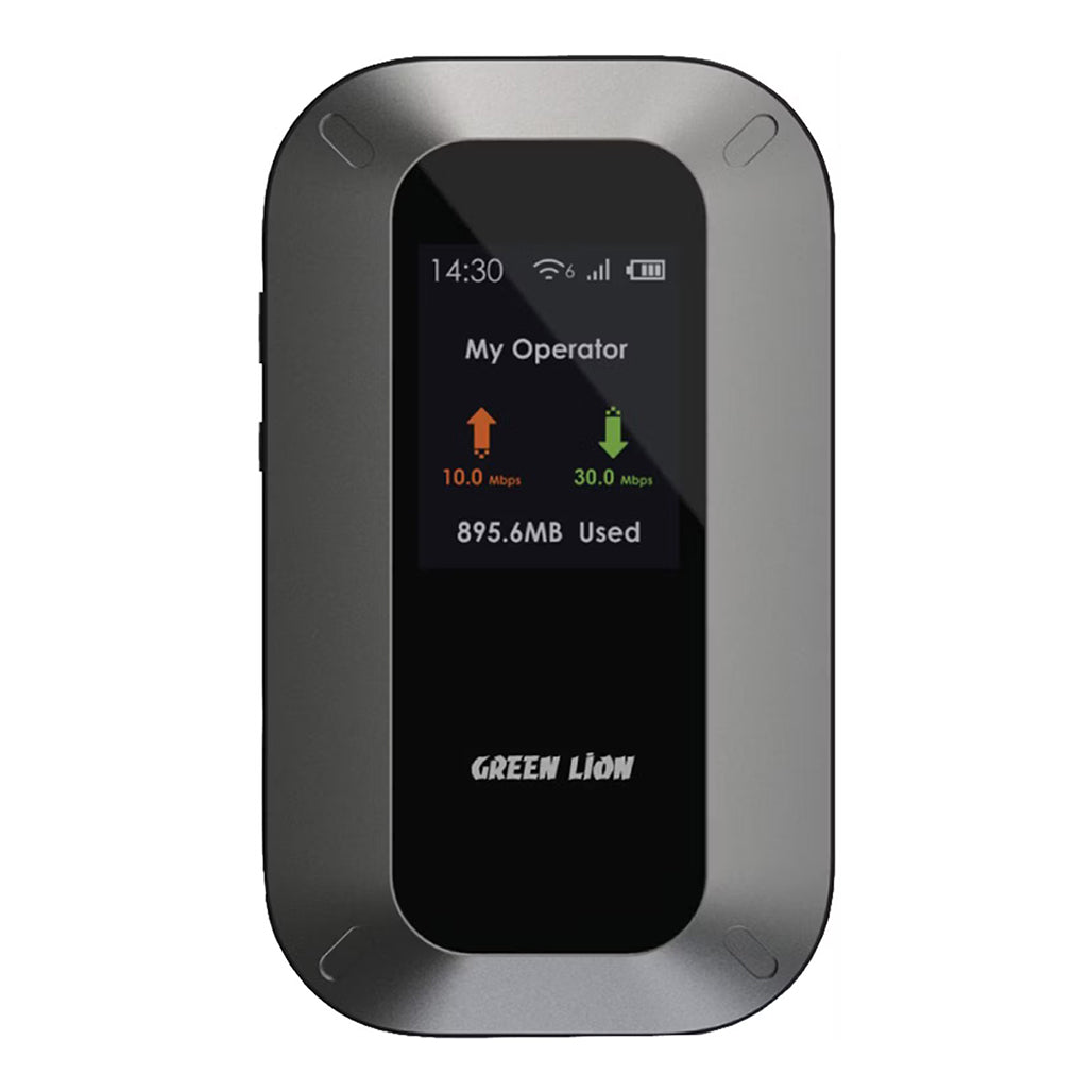 A Photo Of Green Lion WiFi 6 Portable MiFi Router – 4G LTE/3G Nano SIM, USB-C, 3000mAh Battery