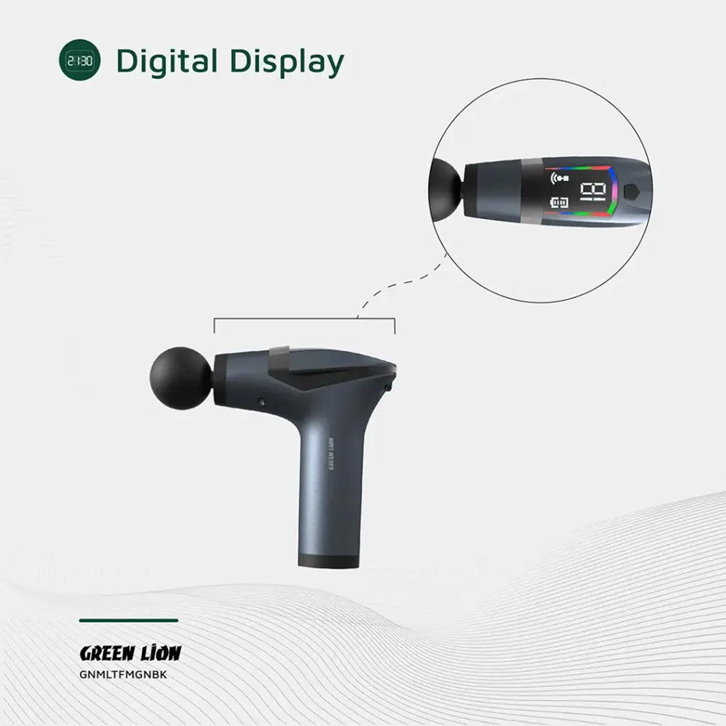 A Photo Of Green Lion Multifunctional Massage Gun GMG-05 - Black