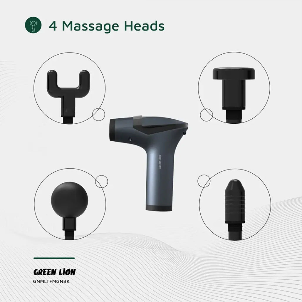 A Photo Of Green Lion Multifunctional Massage Gun GMG-05 - Black