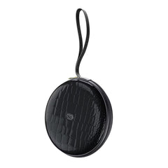 A Photo Of Green Lion Mini Makeup Pouch with LED Mirror, 36 LED Beads, Adjustable Brightness & Built-in Organizer – 800mAh Rechargeable Battery, Black