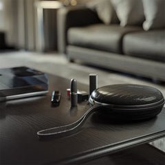 A Photo Of Green Lion Mini Makeup Pouch with LED Mirror, 36 LED Beads, Adjustable Brightness & Built-in Organizer – 800mAh Rechargeable Battery, Black