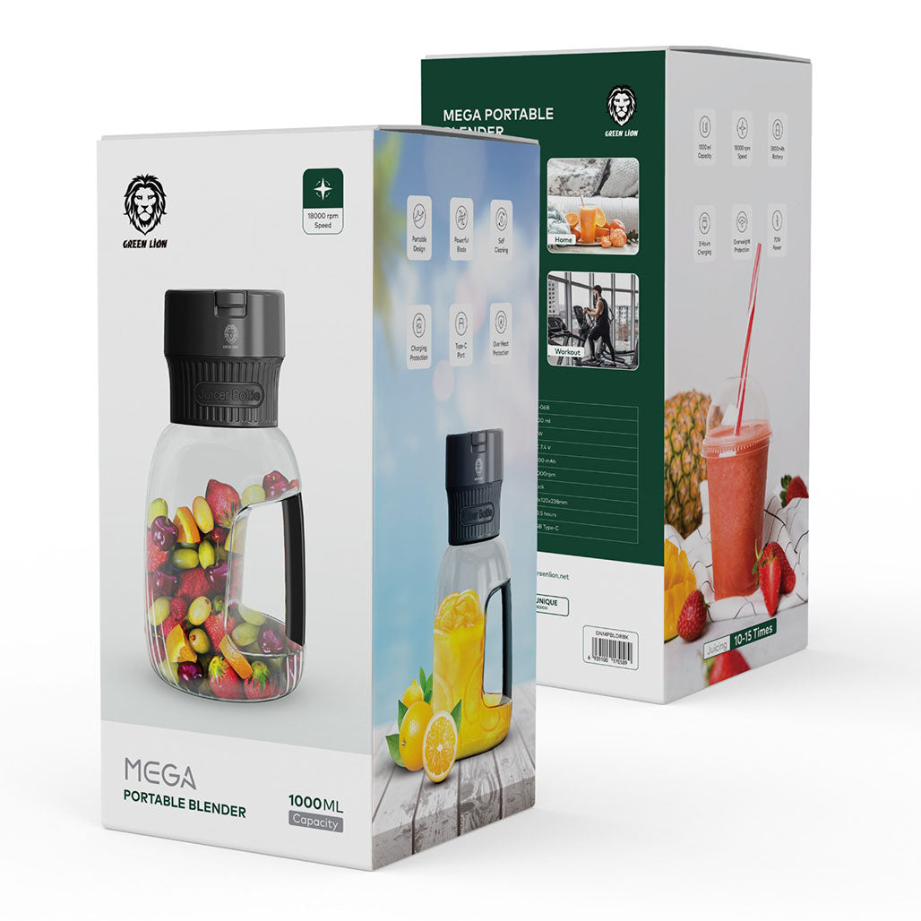 A Photo Of Green Lion GNMPBLDRBK Mega Portable Blender