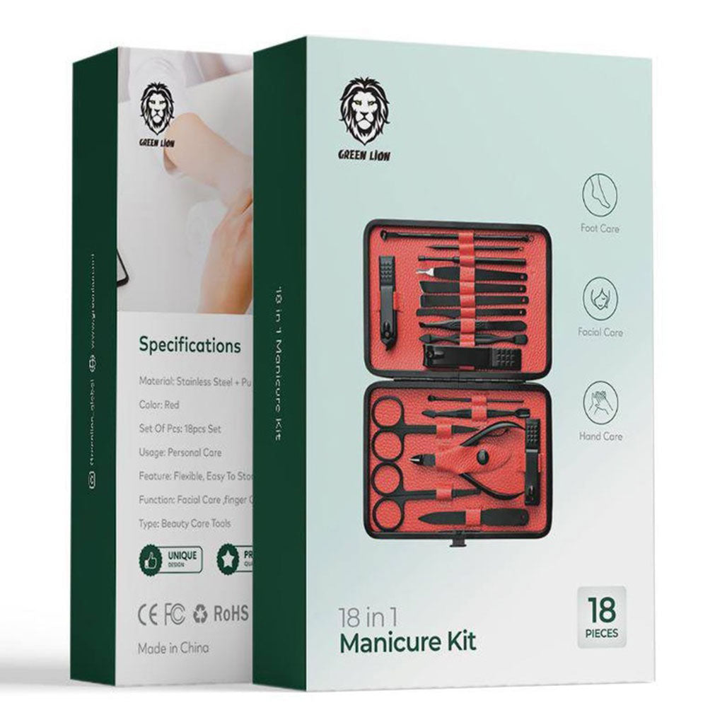 A Photo Of Green Lion GNMTRVL18BK 18 in 1 Manicure Travel Cutter - Black