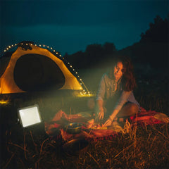 A Photo Of Green Lion Solar Camping Light 7200mAh – High-Powered Outdoor LED Lantern with USB Charging & 360° Rotation
