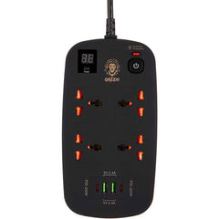 A Photo Of Green Lion 4 AC 2 USB & 2 USB-C PD 40W Multiport Smart Power Socket 3500W (3M)