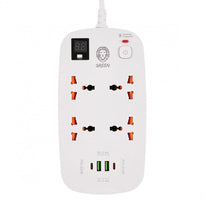Green Lion 4 AC 2 USB & 2 USB-C PD 40W Multiport Smart Power Socket 3500W (3M)