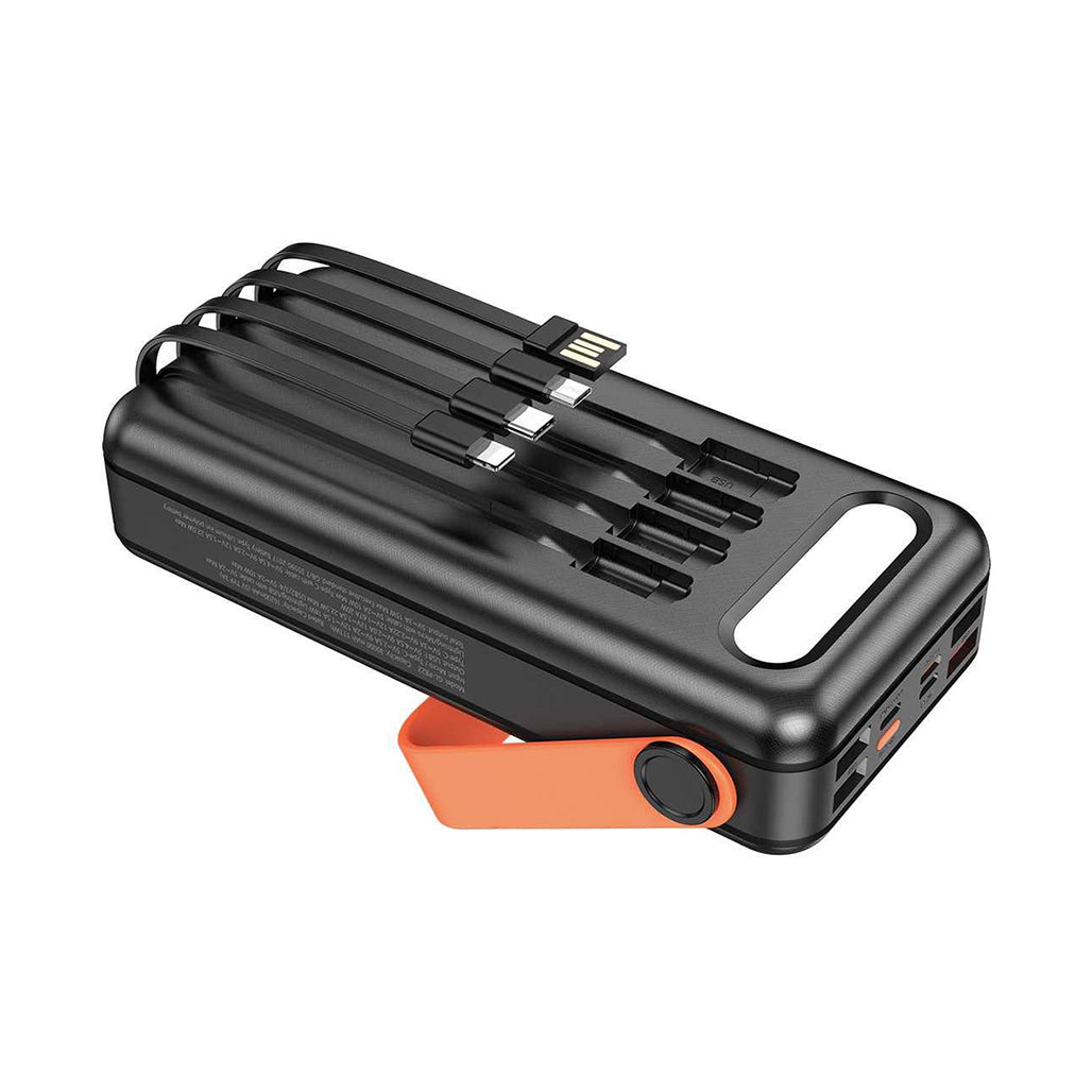 A Photo Of Green Lion Solar Portable Power Bank 30000mAh PD 20W QC3.0 - Black