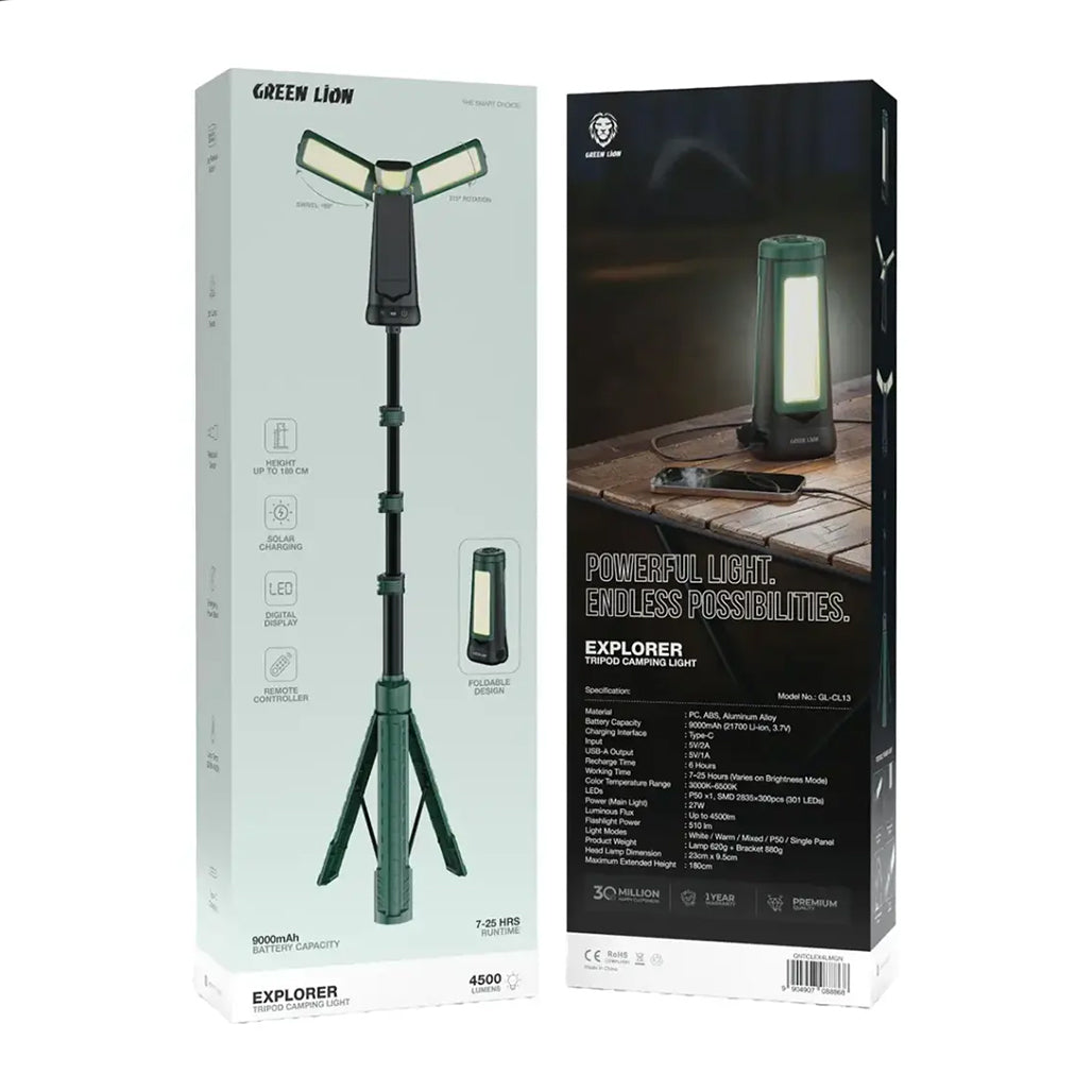 A Photo Of Green Lion Explorer Tripod Camping Light