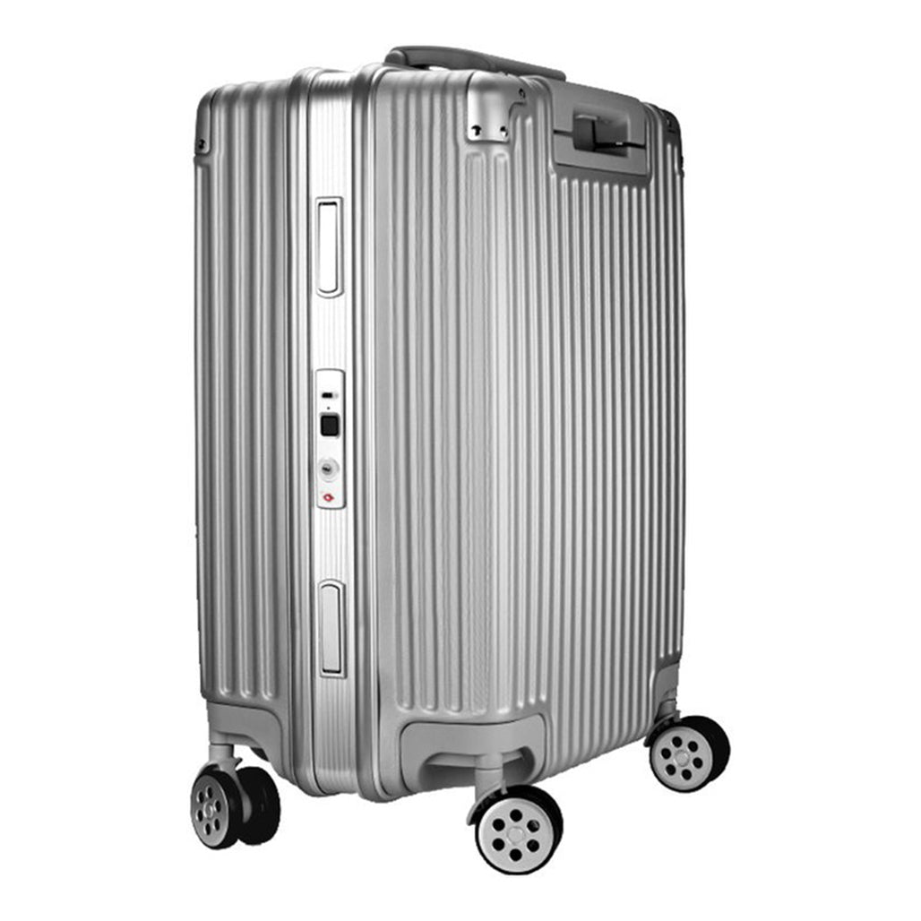 A Photo Of Green Lion Tokiyo - Smart Fingerprint Trolley Bag - Silver