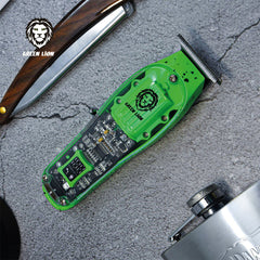 A Photo Of Green Lion GNTPROTMRGN 6000RPM USB Charging Transparent Pro Hair Trimmer 1400mAh