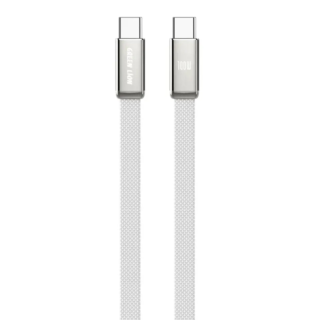 A Photo Of Green Lion Ultra Thin Braided USB-C to USB-C Cable