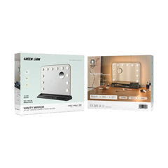 A Photo Of Green Lion Vanity Mirror - Black