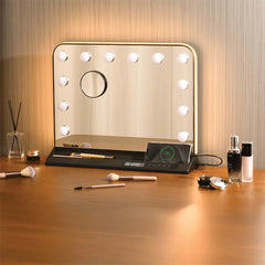 A Photo Of Green Lion Vanity Mirror - Black