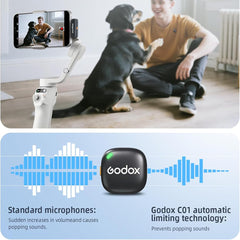 A Photo Of Godox C01 Kit 2 - Wireless Lavalier Microphone
