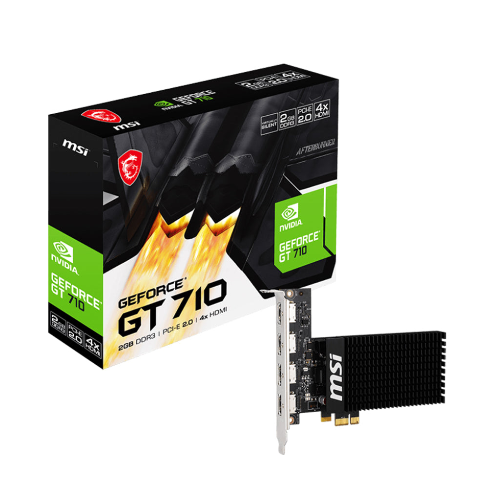 A Photo Of MSI GT 710 2GD3H 4HDMI Graphics Card – Multi-Monitor Support & Efficient Performance