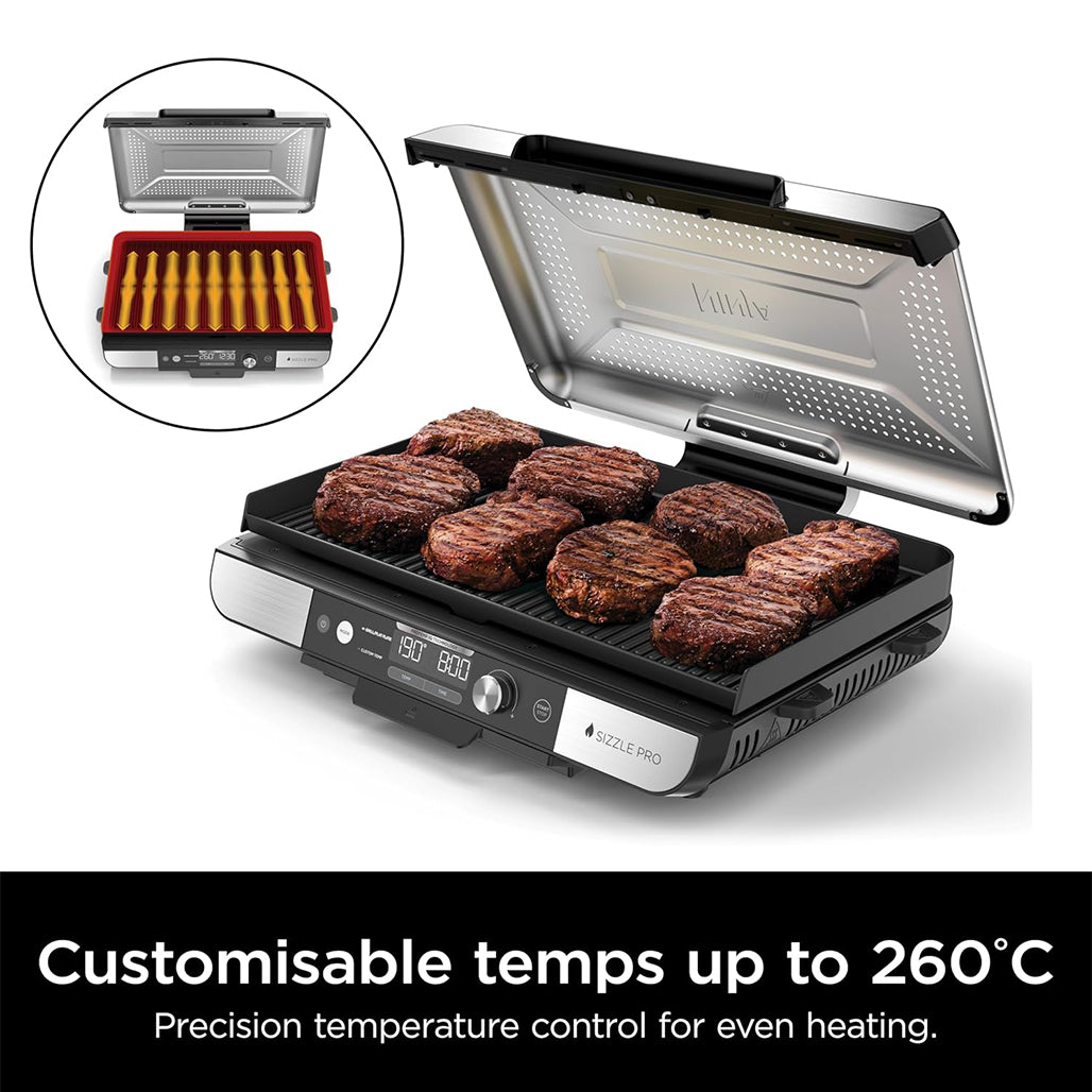 A Photo Of Ninja Sizzle Pro XL Grill & Flat Plate - GX101UK