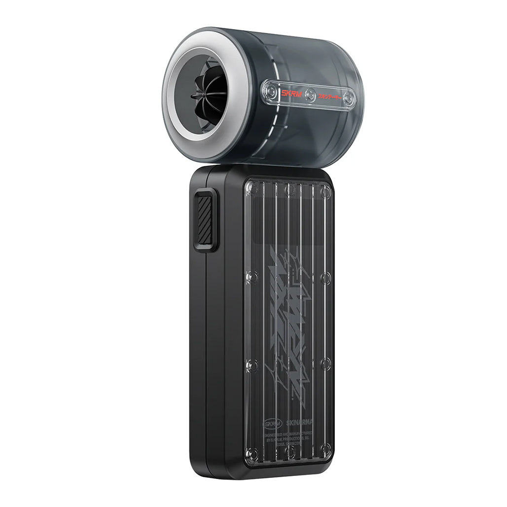 A Photo Of Skinarma GYRO USB-C Portable Handheld Fan – High-Speed, Compact Cooling Solution