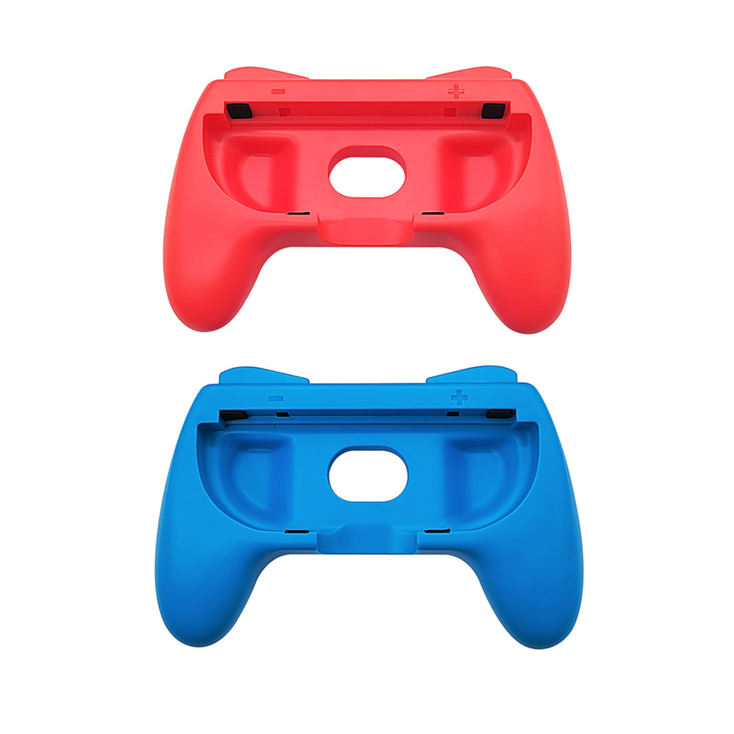 A Photo Of GamerTek Nintendo Switch 2 Controller Grips Ergonomic Blue & Red Joy-Con Handles