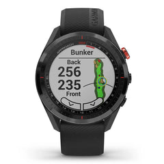A Photo Of Garmin Approach S62 - 010-02200-00 - Black Ceramic Bezel with Black Silicone Band
