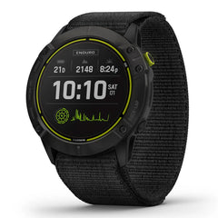 A Photo Of Garmin Enduro - 010-02408-01 - Carbon Gray DLC Titanium with Black UltraFit Nylon Strap