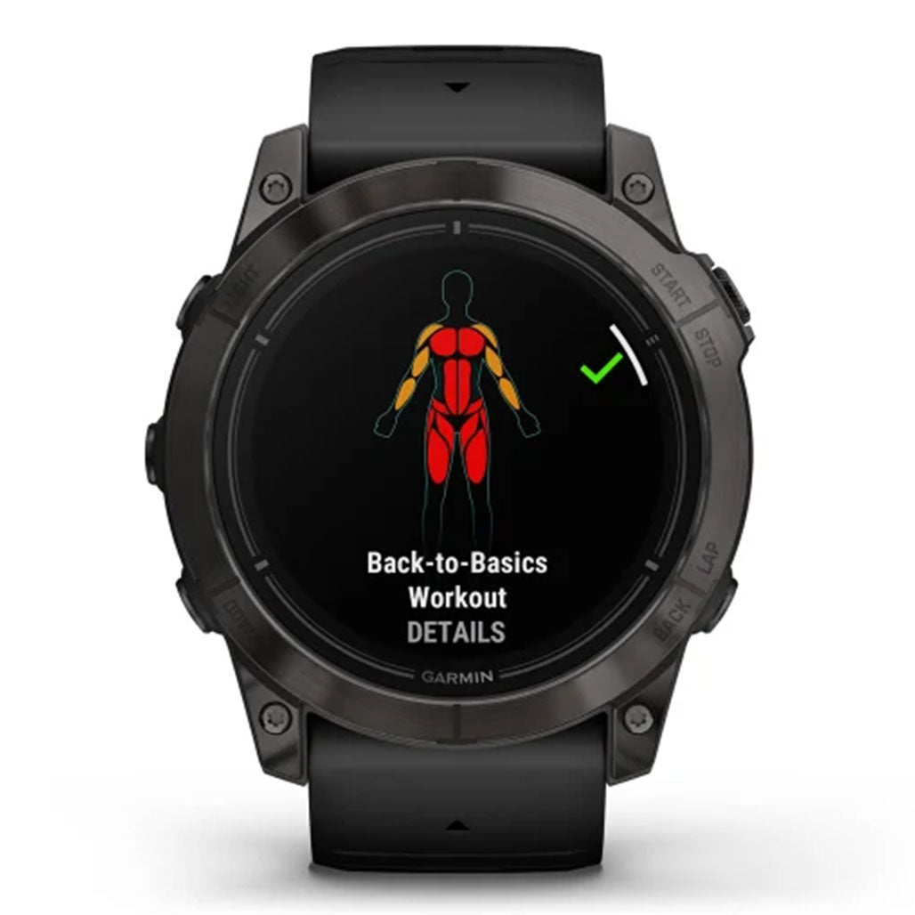 A Photo Of Garmin epix™ Pro (Gen 2) Sapphire Edition - 010-02804-01 - Carbon Grey DLC Titanium with Black Band