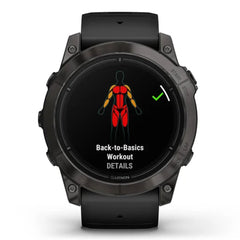 A Photo Of Garmin epix™ Pro (Gen 2) Sapphire Edition - 010-02804-01 - Carbon Grey DLC Titanium with Black Band