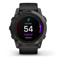 A Photo Of Garmin epix™ Pro (Gen 2) Sapphire Edition - 010-02804-01 - Carbon Grey DLC Titanium with Black Band