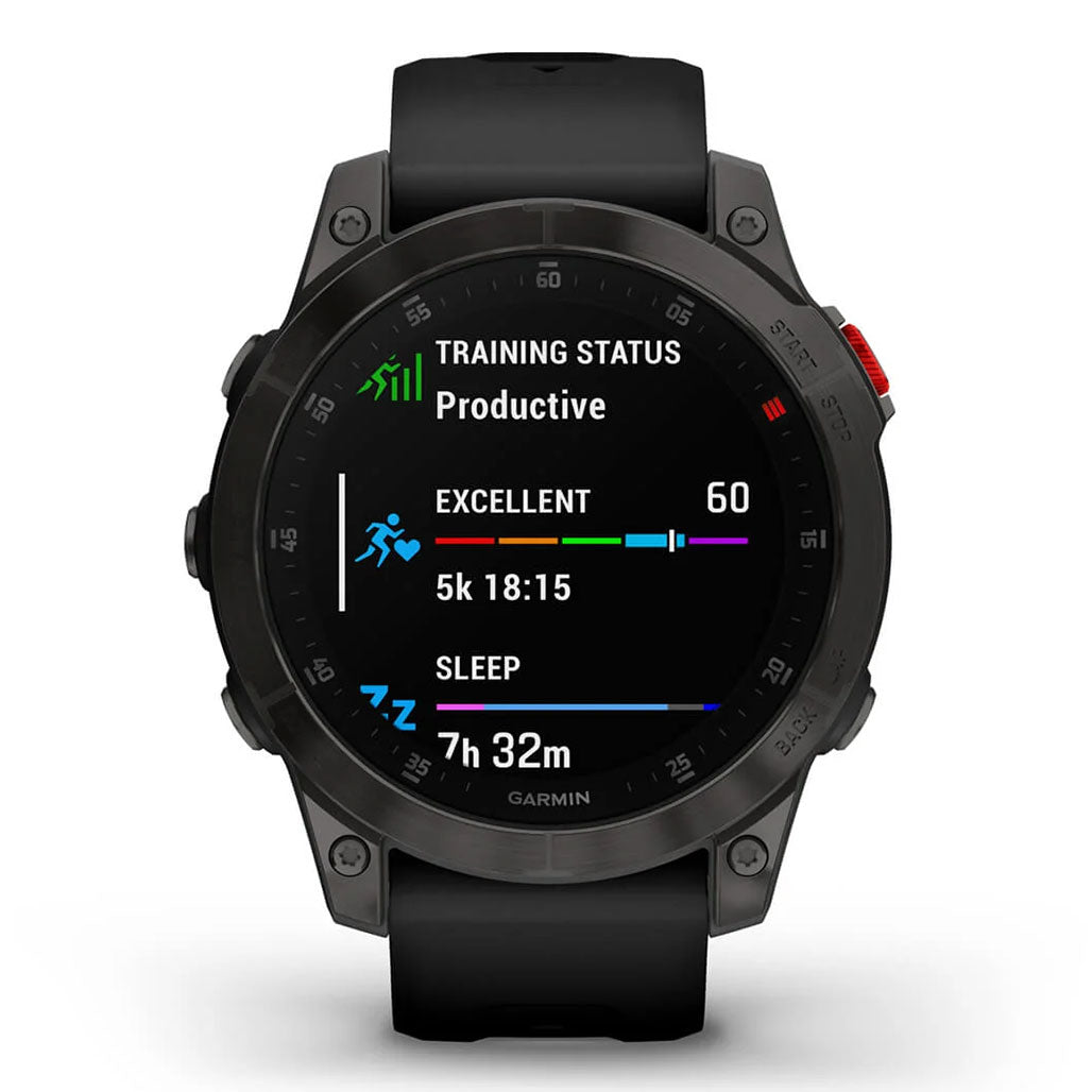 A Photo Of Garmin epix™ (Gen 2) Sapphire Edition (USED) 010-02582-11 - Black Titanium with Black Band