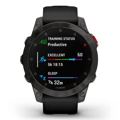 A Photo Of Garmin epix™ (Gen 2) Sapphire Edition (USED) 010-02582-11 - Black Titanium with Black Band