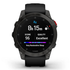 A Photo Of Garmin epix™ (Gen 2) Sapphire Edition (USED) 010-02582-11 - Black Titanium with Black Band