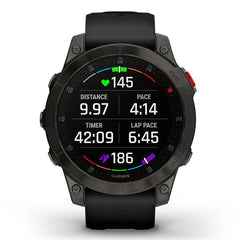 A Photo Of Garmin epix™ (Gen 2) Sapphire Edition (USED) 010-02582-11 - Black Titanium with Black Band