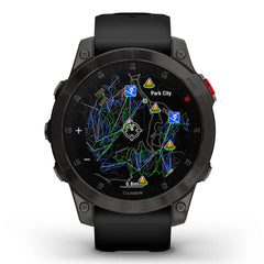 A Photo Of Garmin epix™ (Gen 2) Sapphire Edition (USED) 010-02582-11 - Black Titanium with Black Band