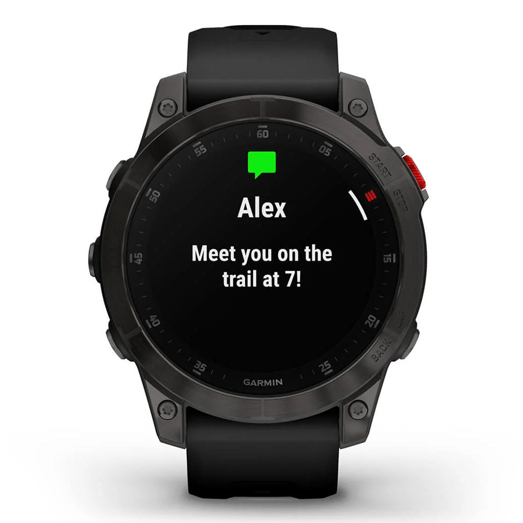 A Photo Of Garmin epix™ (Gen 2) Sapphire Edition (USED) 010-02582-11 - Black Titanium with Black Band